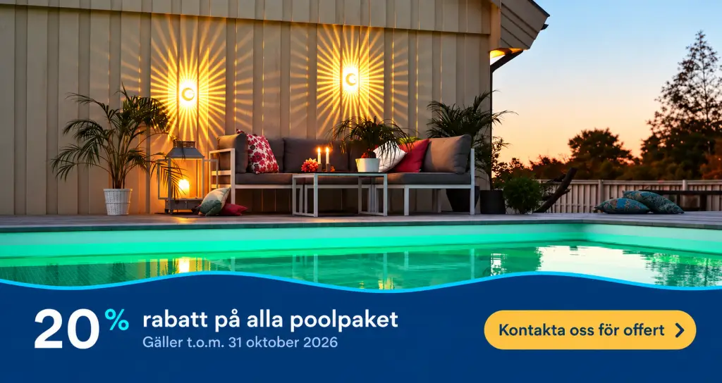 Poolpaket från Nettopool – 20 % rabatt till och med 31 oktober 2026